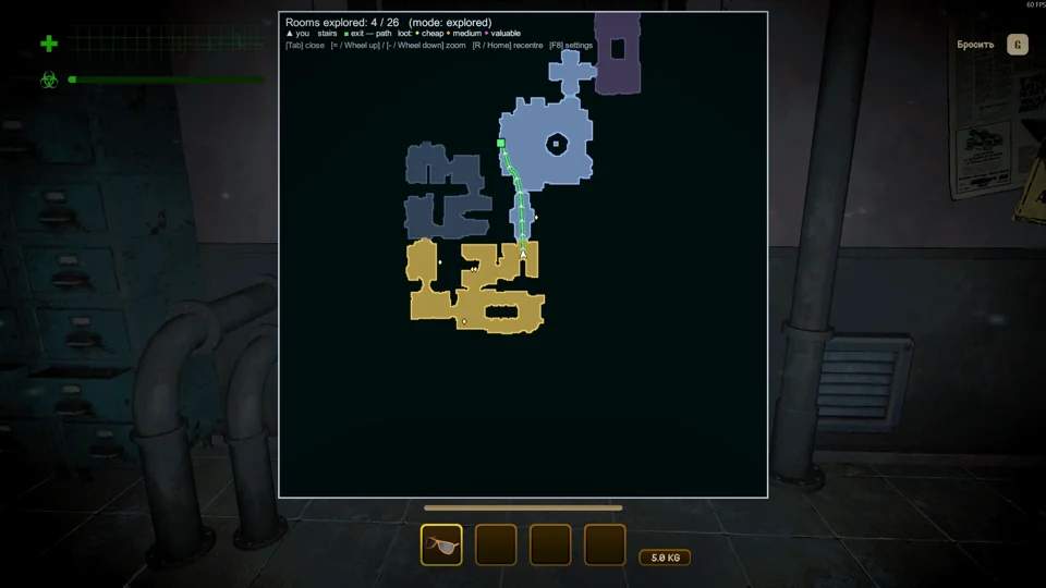 Artwork for MimesisMap (room-by-room map/minimap, MIMESIS), for MIMESIS, MelonLoader, client-side.