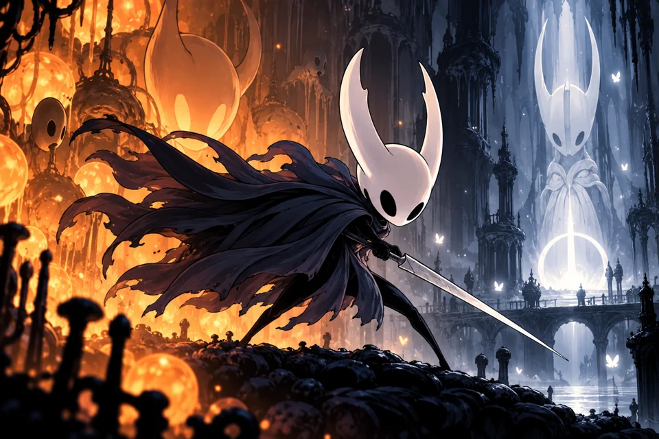 Artwork for Playable Vessel (play as the Hollow Knight), for Hollow Knight.