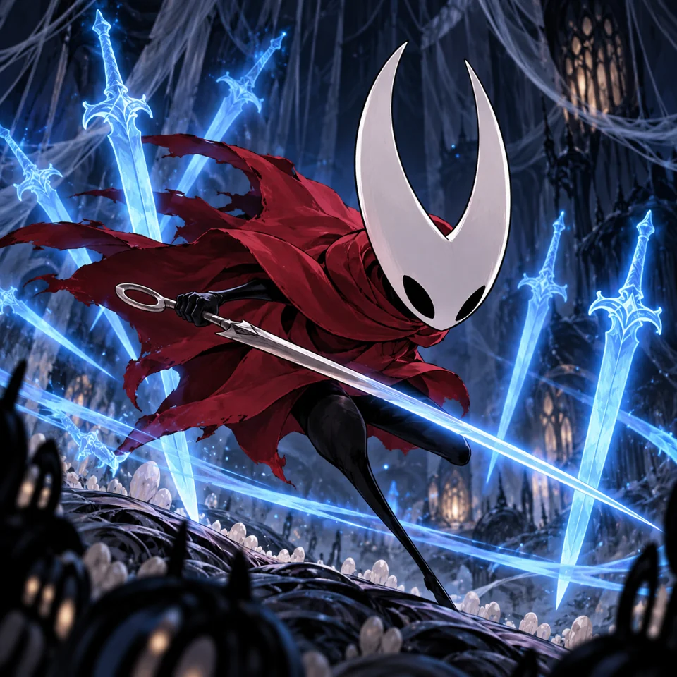 Artwork for Vergil Hornet, for Hollow Knight: Silksong (PC).