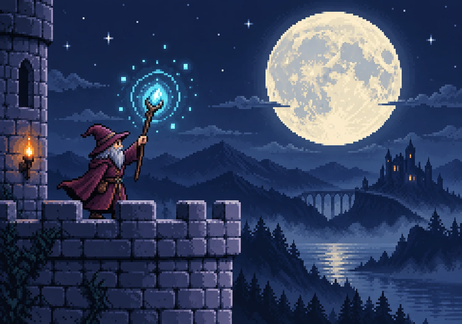 Moonlit Spellcaster game artwork