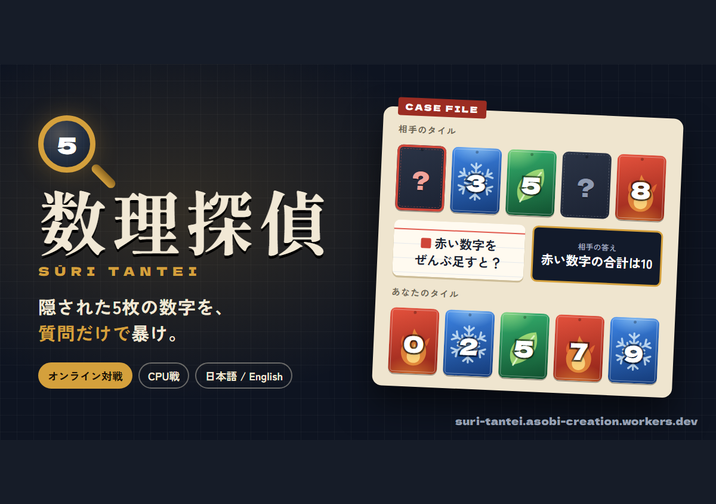 数理探偵 game artwork