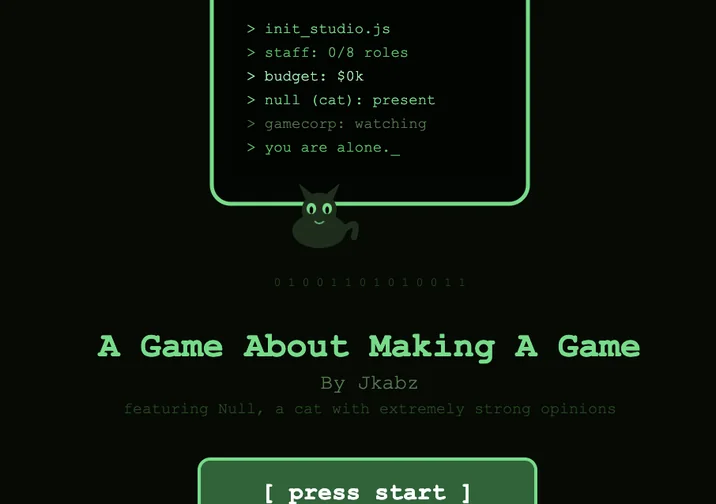 A Game About Making a Game game artwork