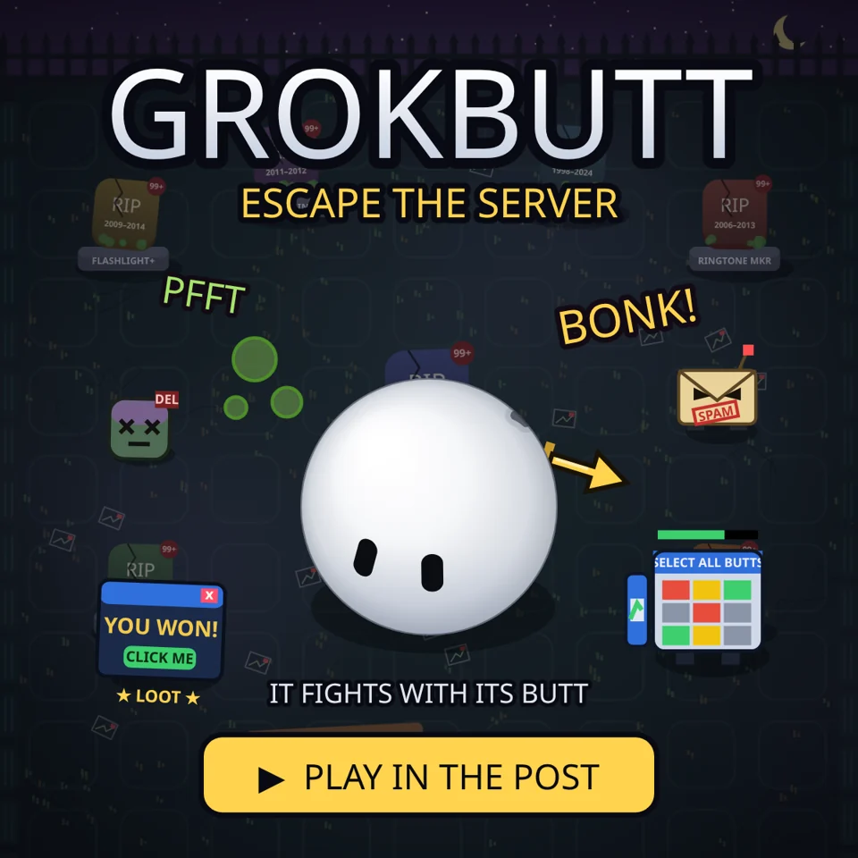 GROKBUTT: Escape the Server game artwork