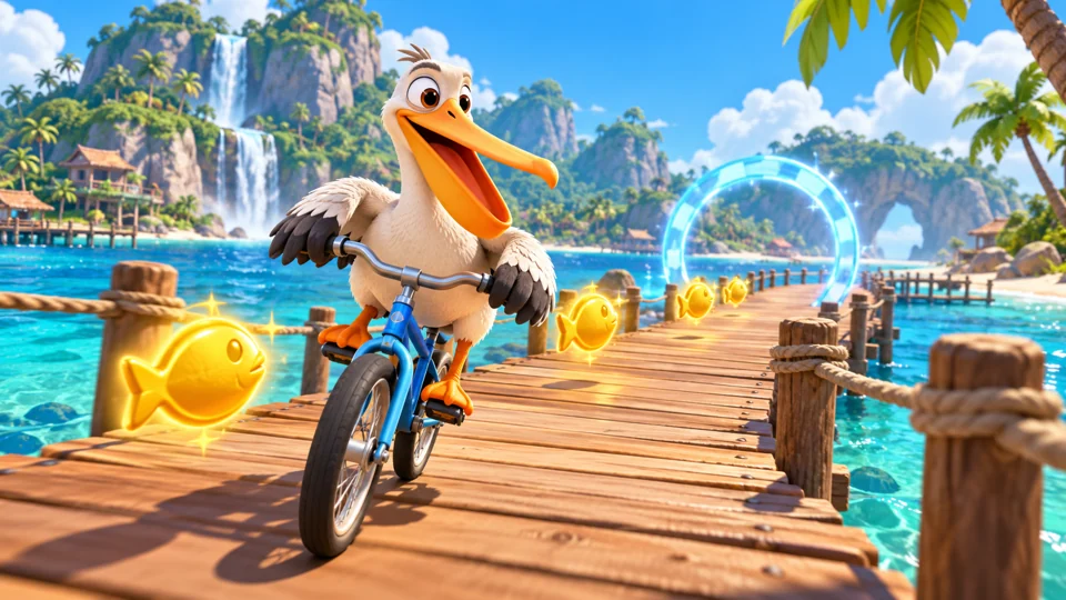 Pelican Island Ride — DeepSeek game artwork