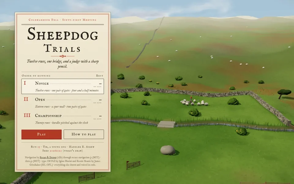 Sheepdog Trials game artwork