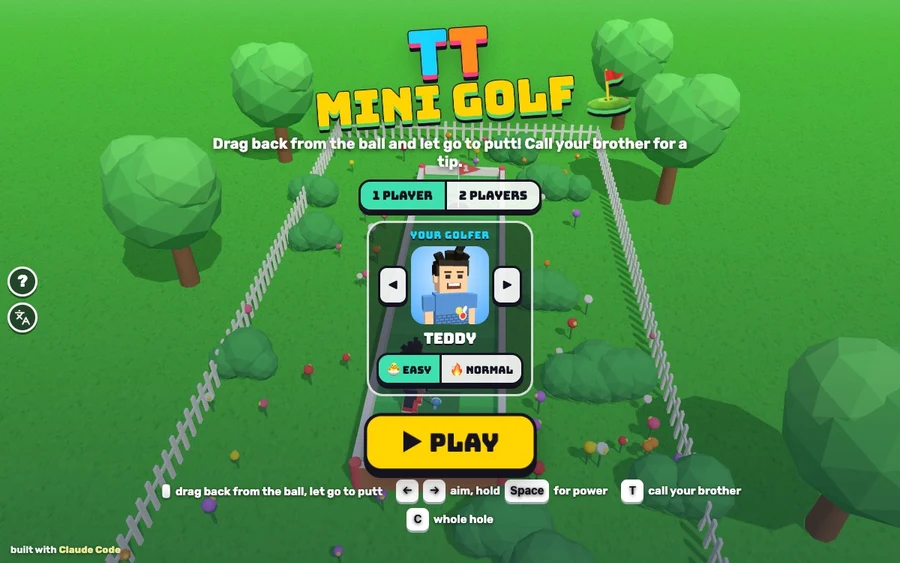 TT Mini Golf game artwork