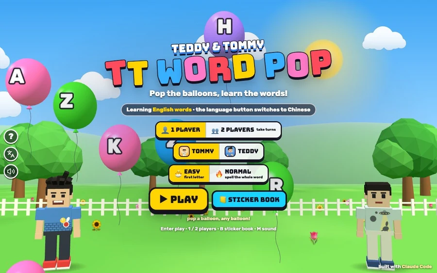 TT Word Pop game artwork