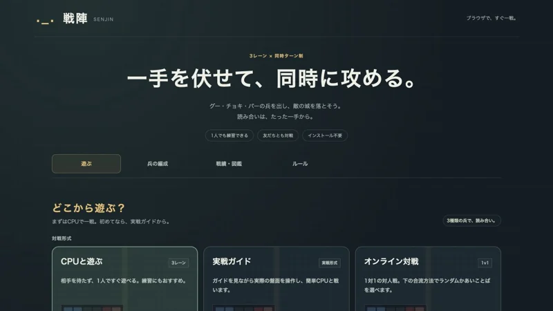 戦陣 SENJIN game artwork
