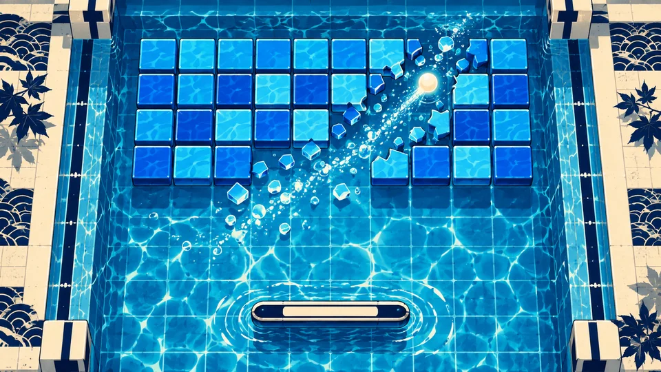 水泳男子 ブロック崩し game artwork