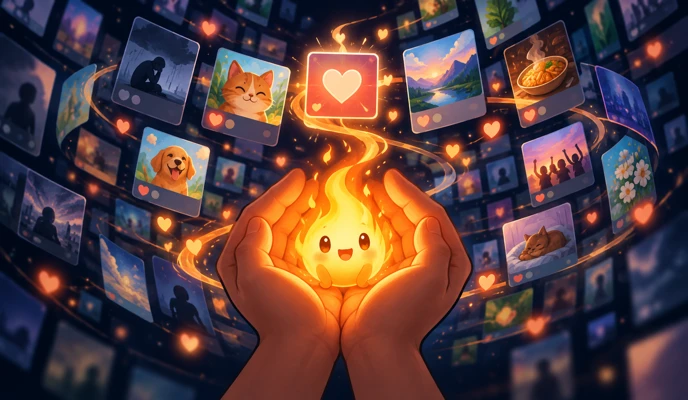 Keep Scrolling, Keep The Flame game artwork