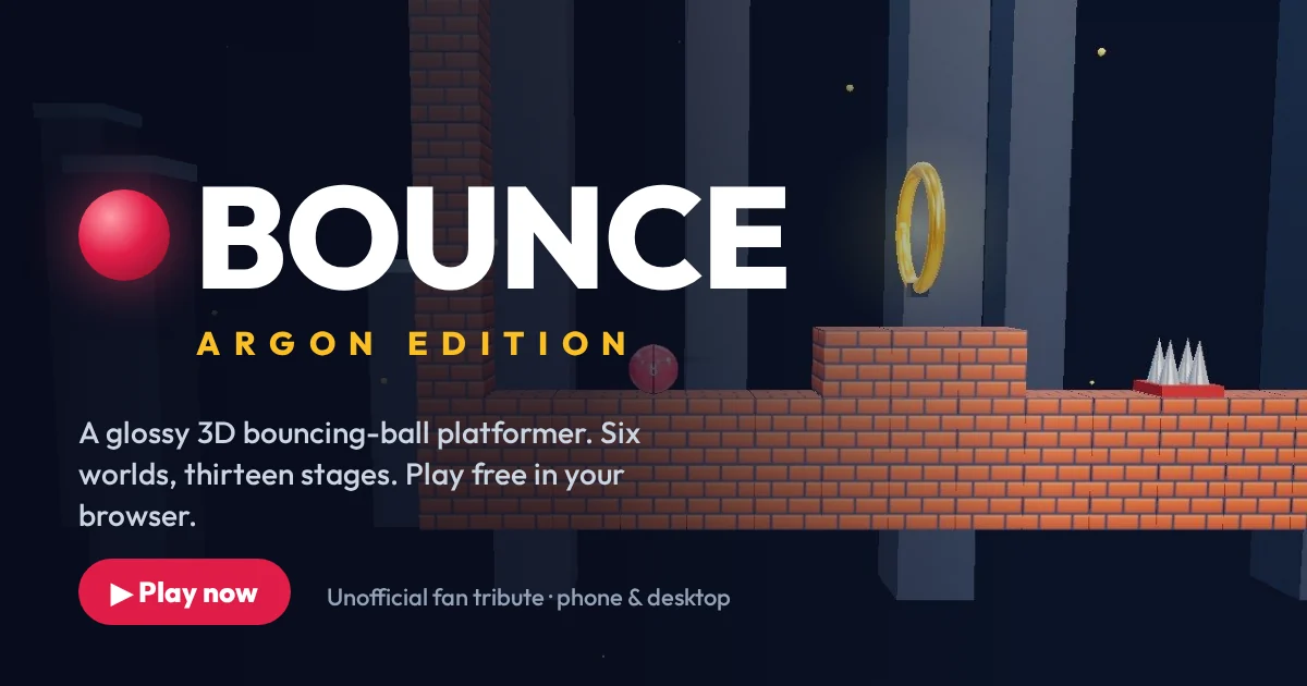BOUNCE: Argon Edition game artwork