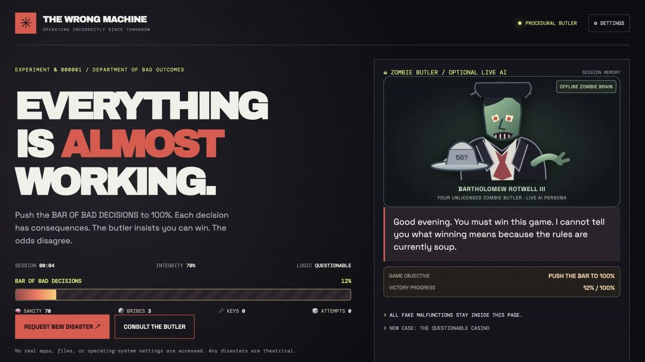The Wrong Machine game artwork