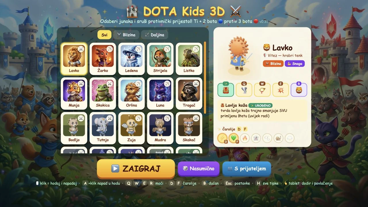 DOTA Kids 3D game artwork