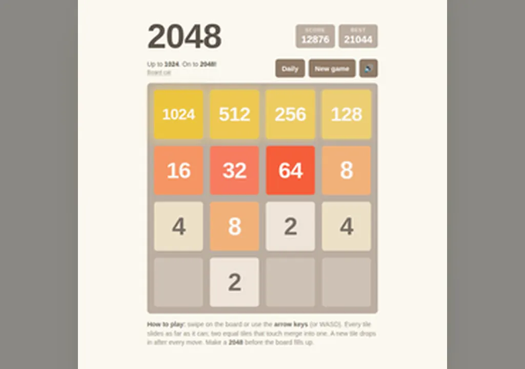 2048 game artwork