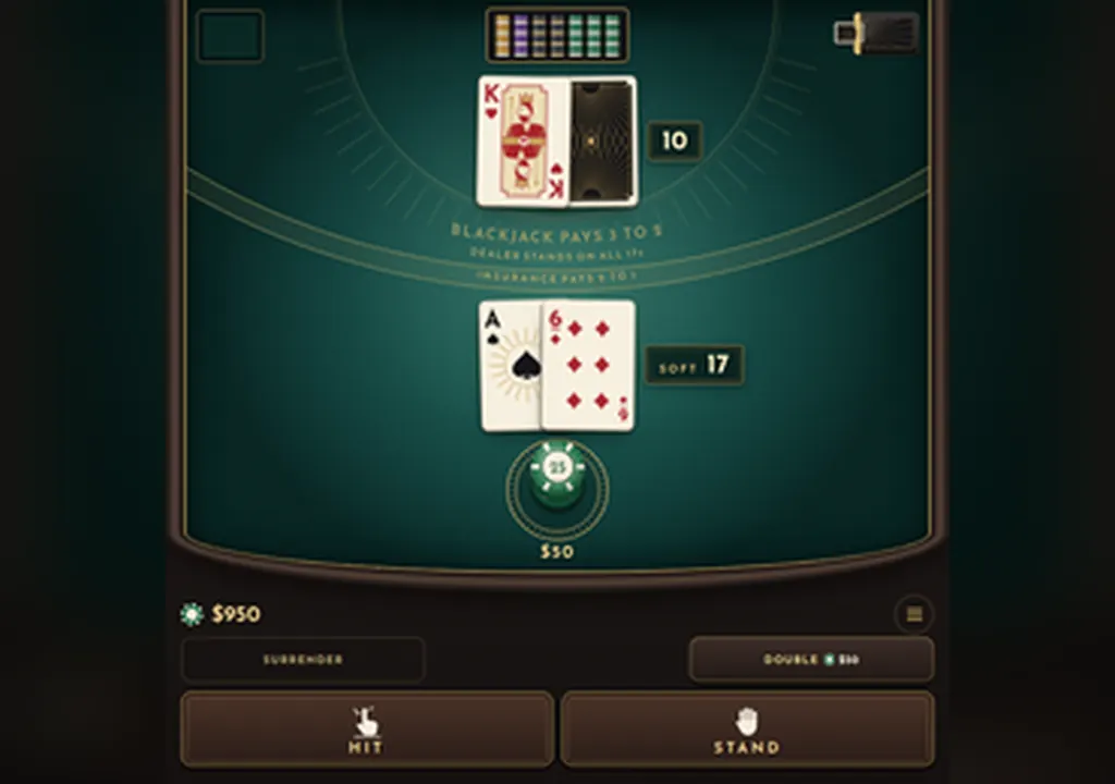 Blackjack game artwork