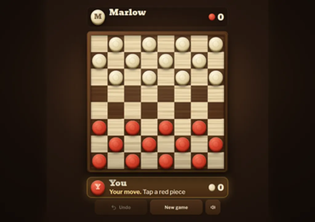 Checkers game artwork