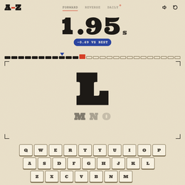 Alphabet Typing Speed game artwork