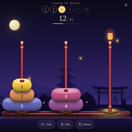 Tower of Hanoi game artwork