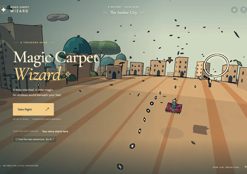 Magic Carpet Wizard game artwork
