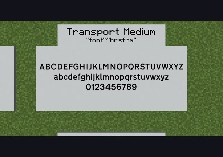 British Road Sign Fonts official Modrinth font preview