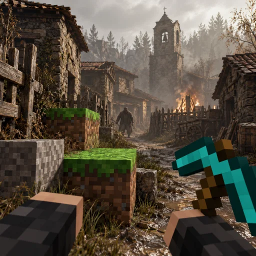 RE4Craft artwork for Resident Evil 4 UHD / Minecraft Java
