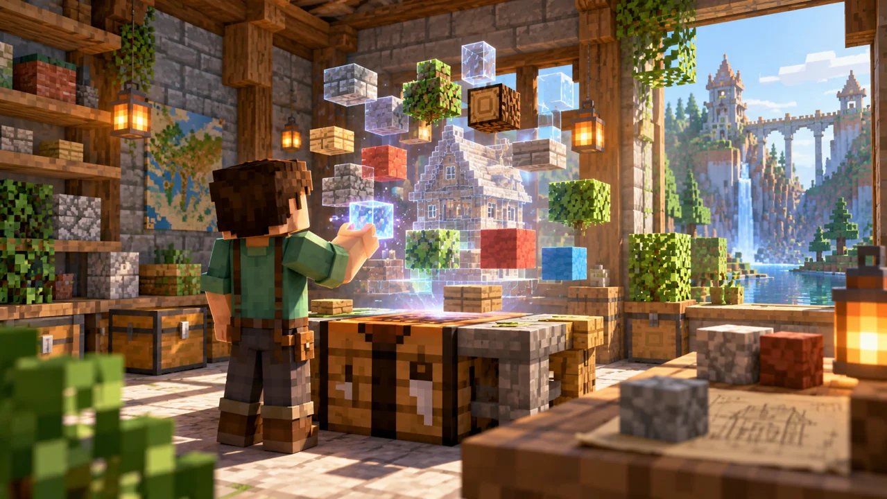 Minecraft computer for generating items and models